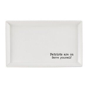 NEW England Patriots are on Serve Yourself LG Ceramic Serving Platter NFL NWT